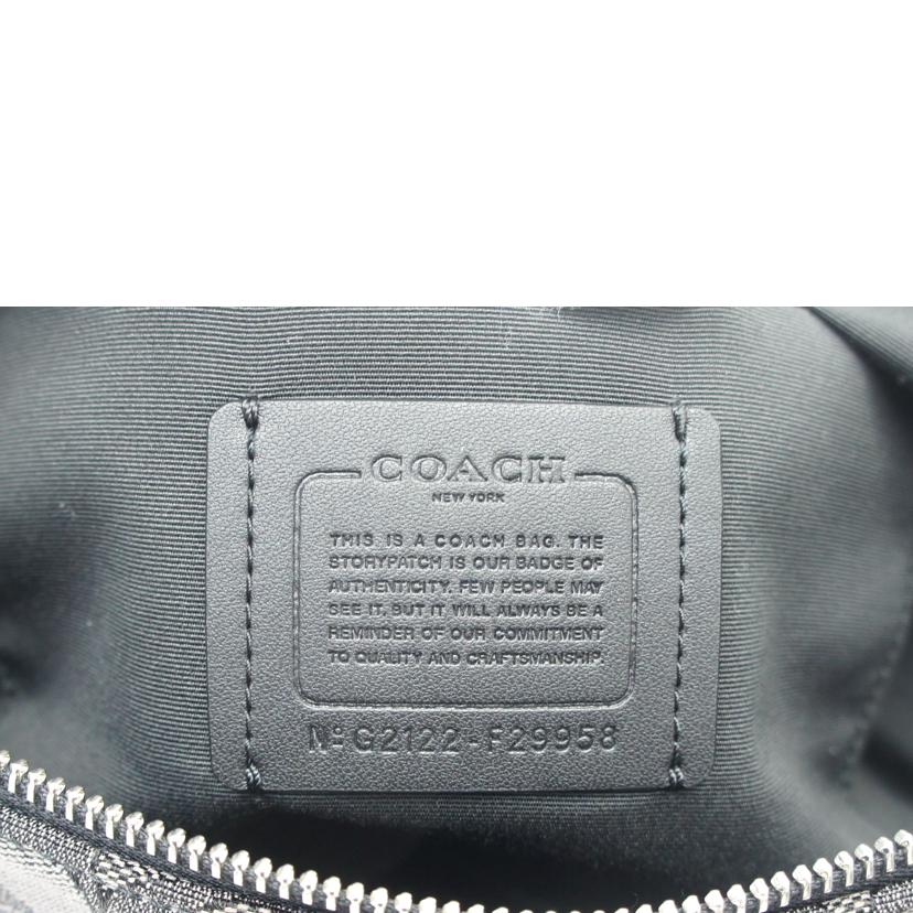 COACH ｺｰﾁ/シグネチャーキャンバスジップトート／ブラック/F29958//G21**/Aランク/75