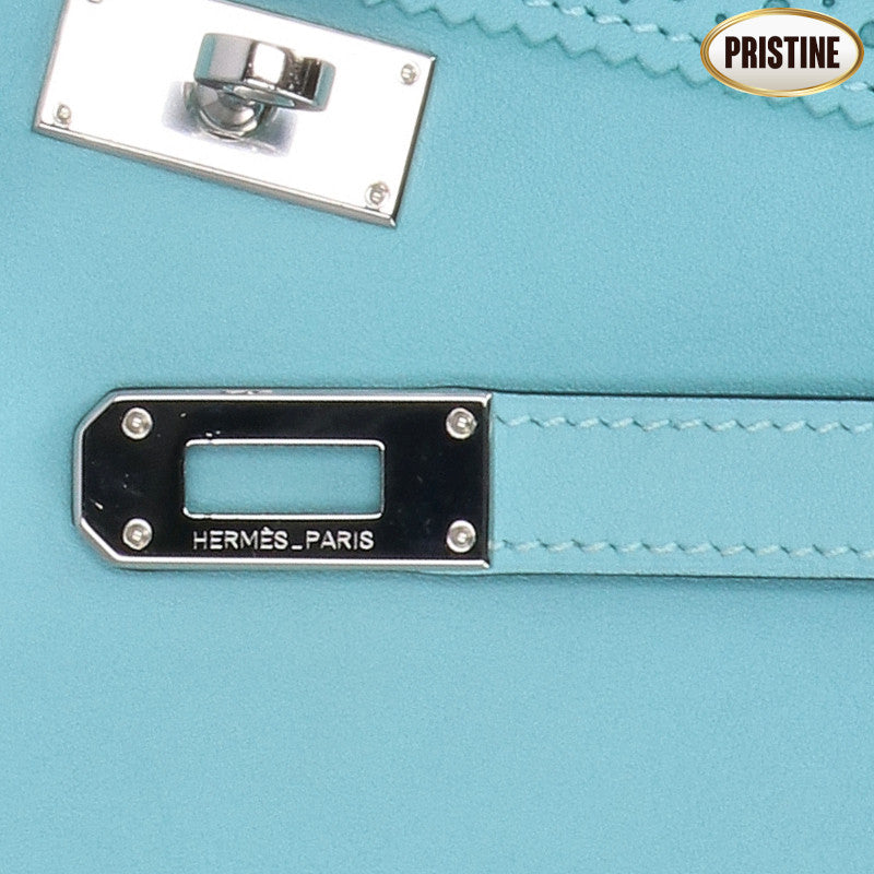 HERMES エルメス/ケリーウオレット・ギリーズ　スイフト　ブルーアトール/068964CK//T刻印/Aランク/88