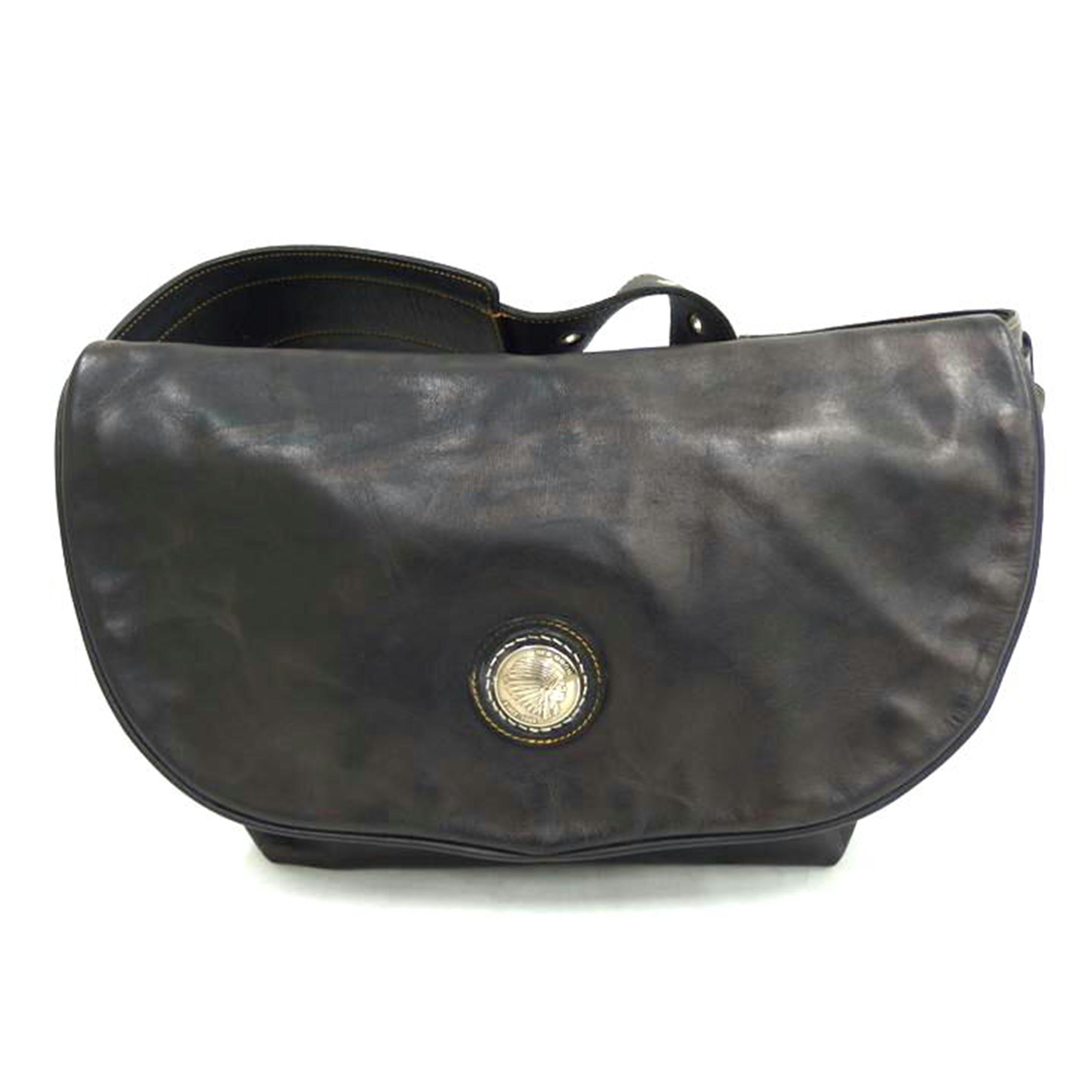 RED　MOON レッドムーン/レザーショルダーバック／ブラック//Bランク/82