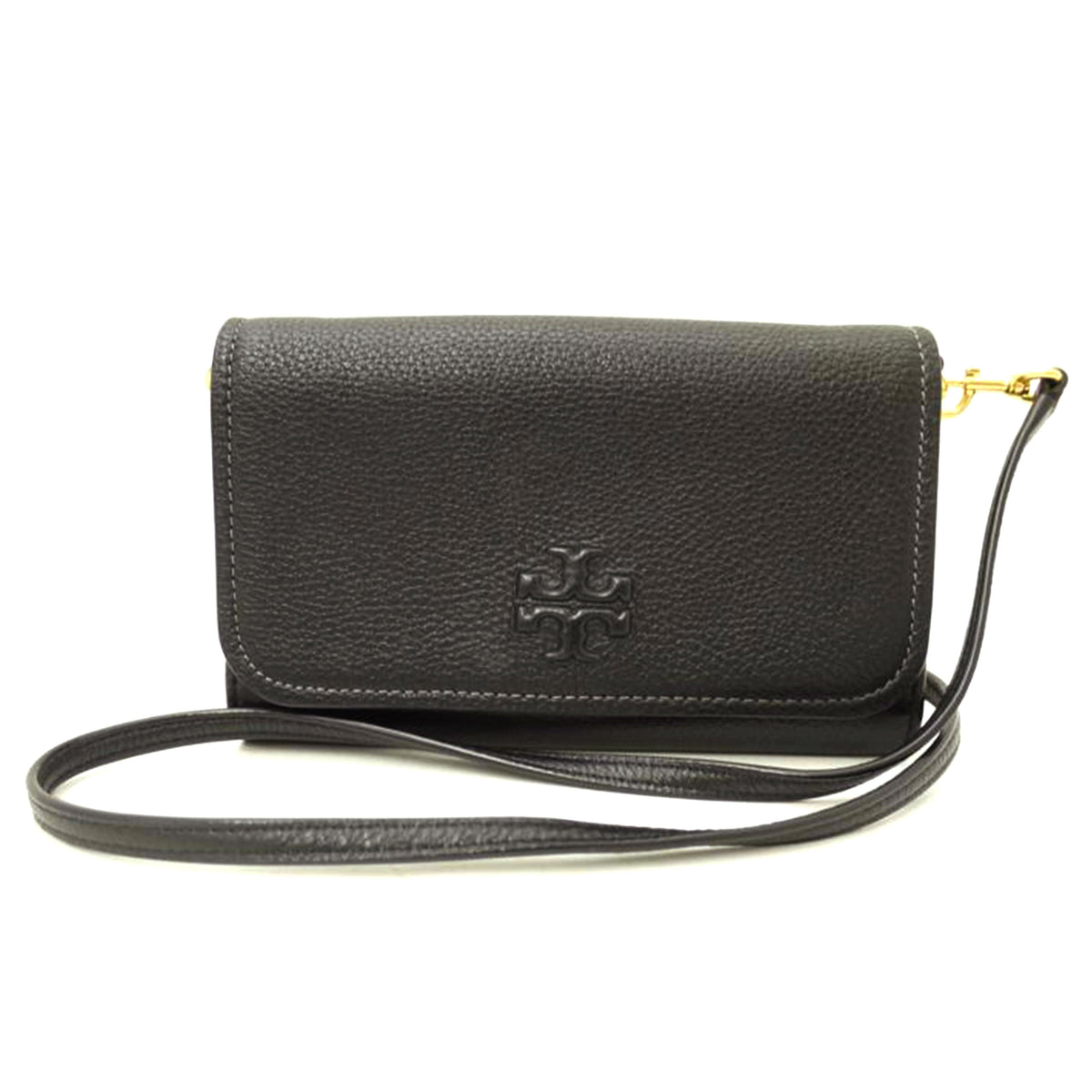 TORY BURCH トリーバーチ/レザーショルダー/ブラック//Aランク/69