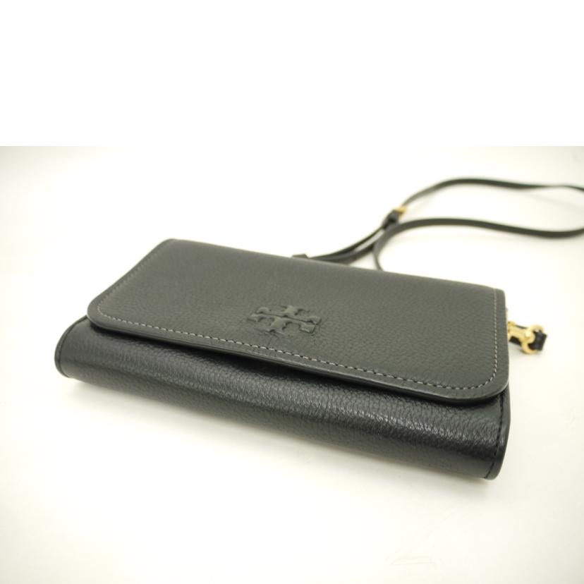 TORY BURCH トリーバーチ/レザーショルダー/ブラック//Aランク/69