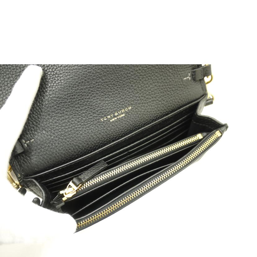 TORY BURCH トリーバーチ/レザーショルダー/ブラック//Aランク/69