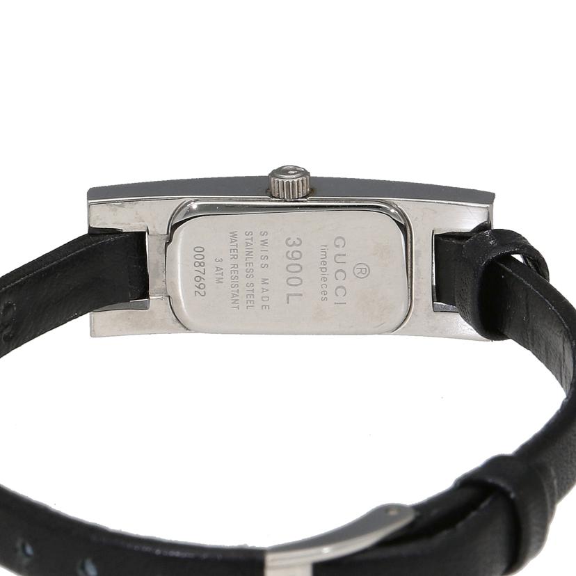 GUCCI グッチ/スクエア／ブラック文字盤アナログウォッチ／クォーツ/3900L//008****/ABランク/18