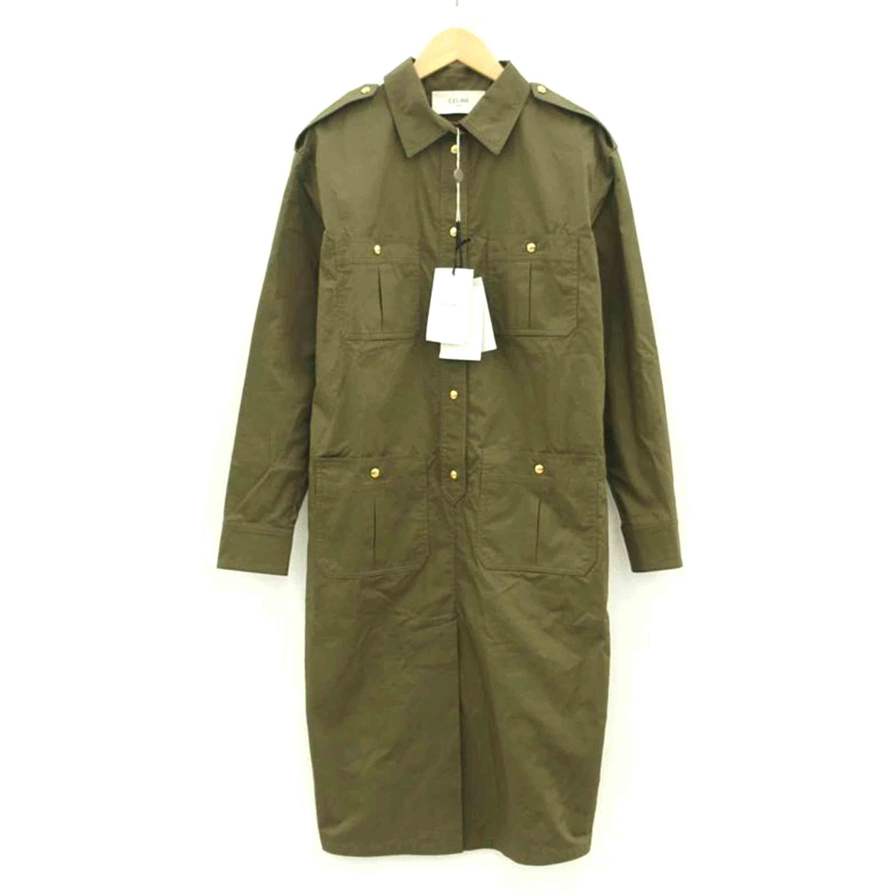 CELINE セリーヌ/ミリタリーシャツワンピース／トリオンフ/2R42F204I//サイズ　36/Sランク/05