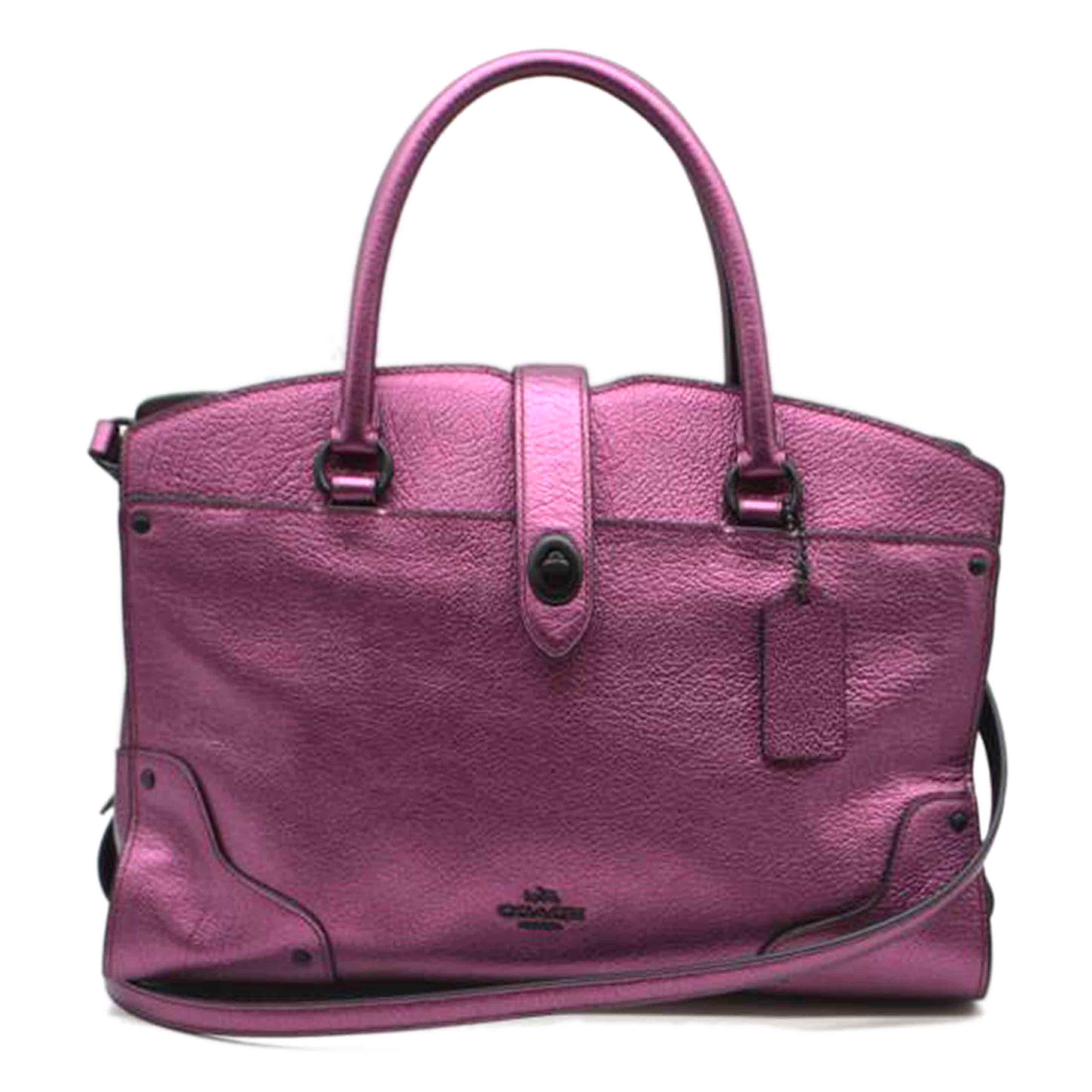 COACH コーチ/マーサーメタリックカーフ2wayレザーハンド/パープル/59987//C17**/Aランク/89