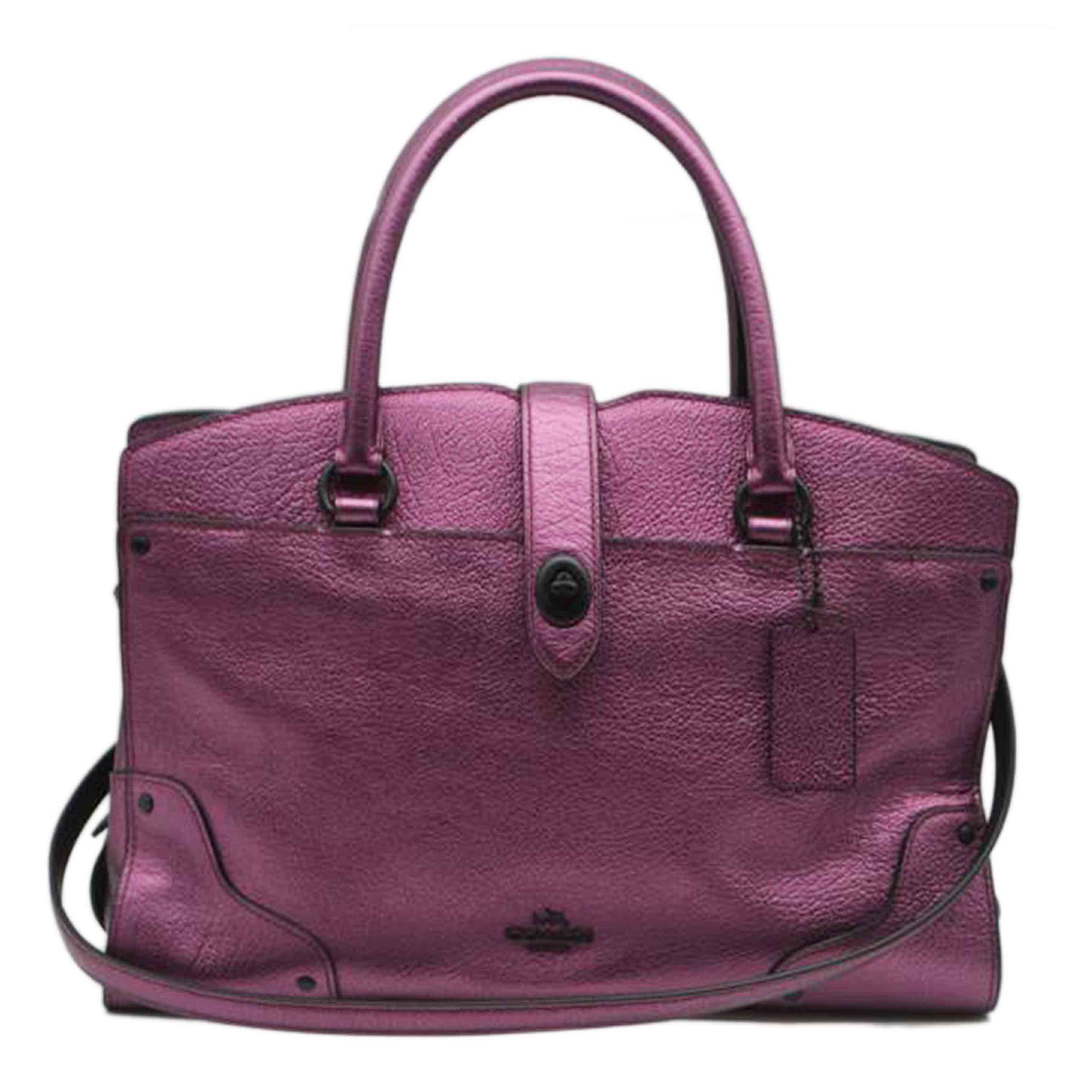 COACH コーチ/マーサーメタリックカーフ2wayレザーハンド/パープル/59987//C17**/Aランク/89