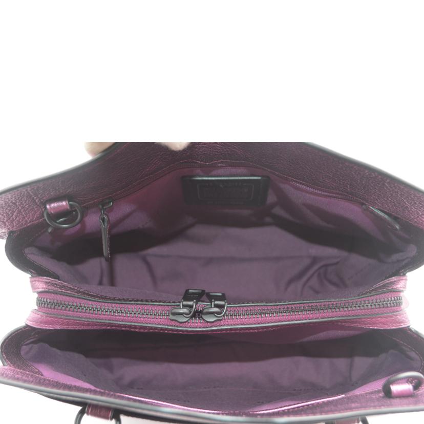 COACH コーチ/マーサーメタリックカーフ2wayレザーハンド/パープル/59987//C17**/Aランク/89