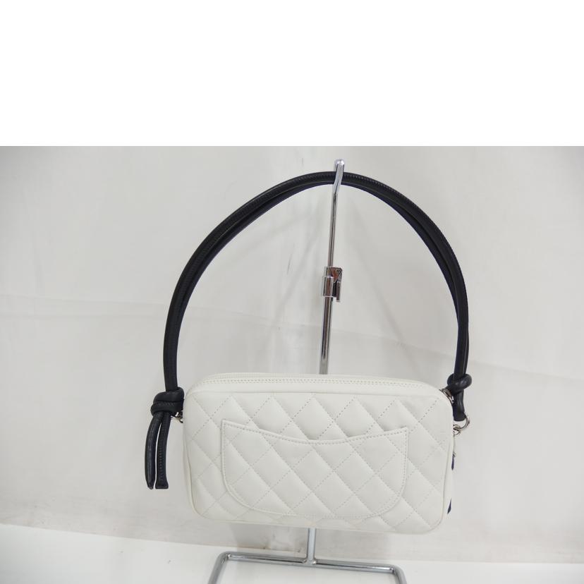 CHANEL シャネル/カンボンラインミニポーチ／白／黒//889****/ABランク/82