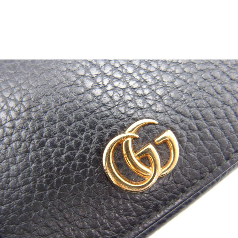 GUCCI グッチ/GGマーモント／二つ折りカードケース／ブラック/474748//203***/Aランク/04