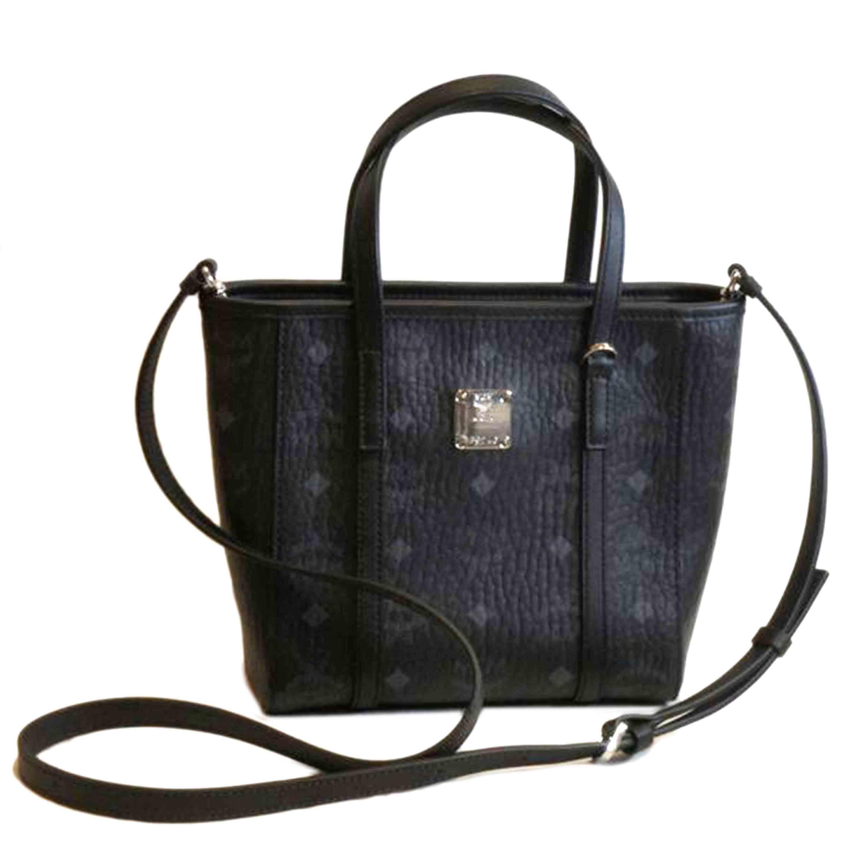 MCM エムシーエム/ロゴグラムミニショッピングトート2WAYブラック/MWPAATN04BK001//SAランク/92