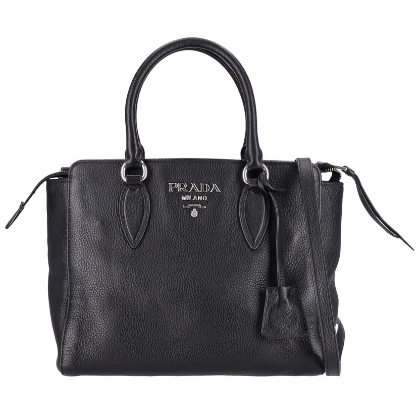 PRADA プラダ/PRADA2wayレザーハンド／ブラック/1BA205//203/Aランク/75