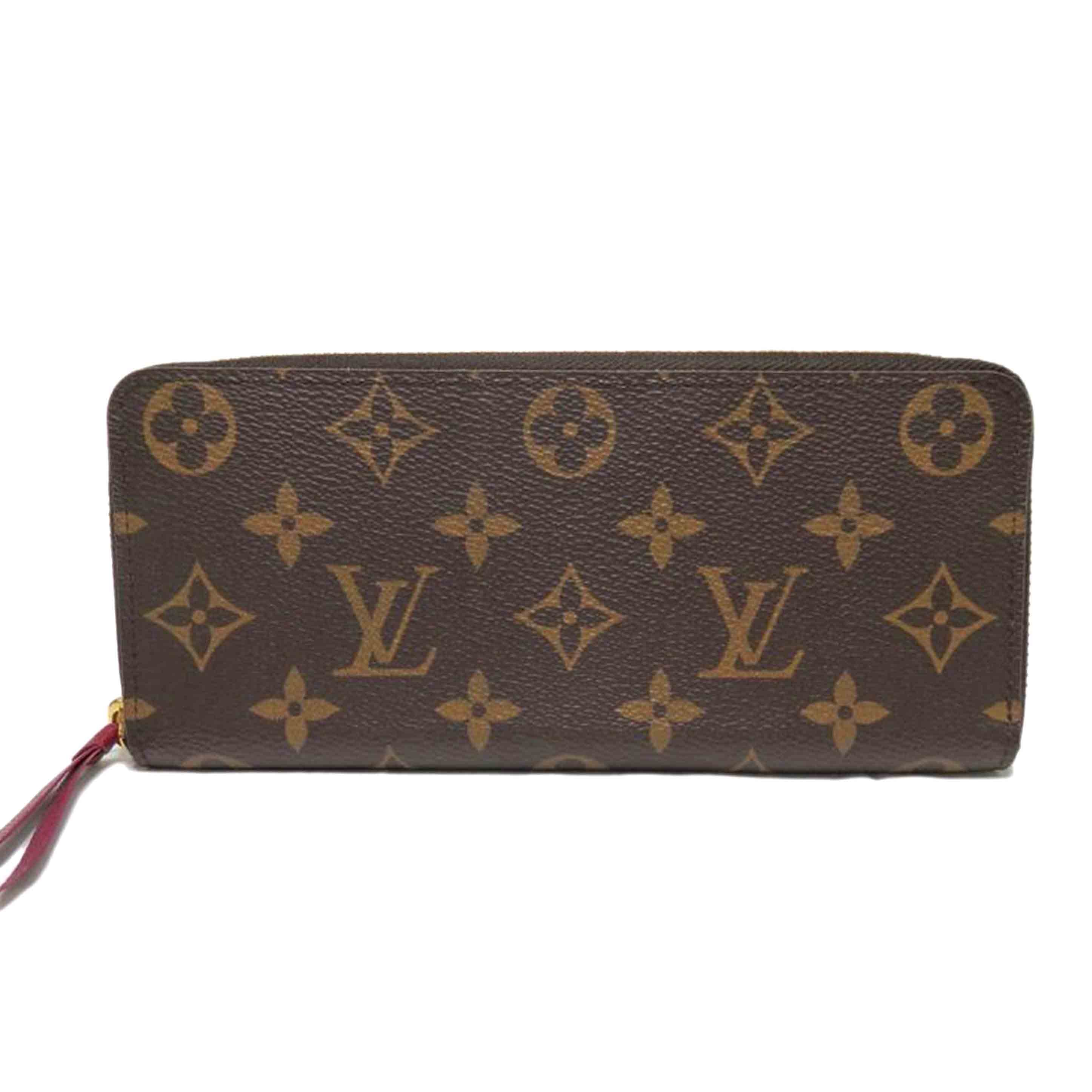 LOUIS VUITTON/ポルトフォイユクレマンス／モノグラム／フューシャ/M60742//RFI*/Aランク/84