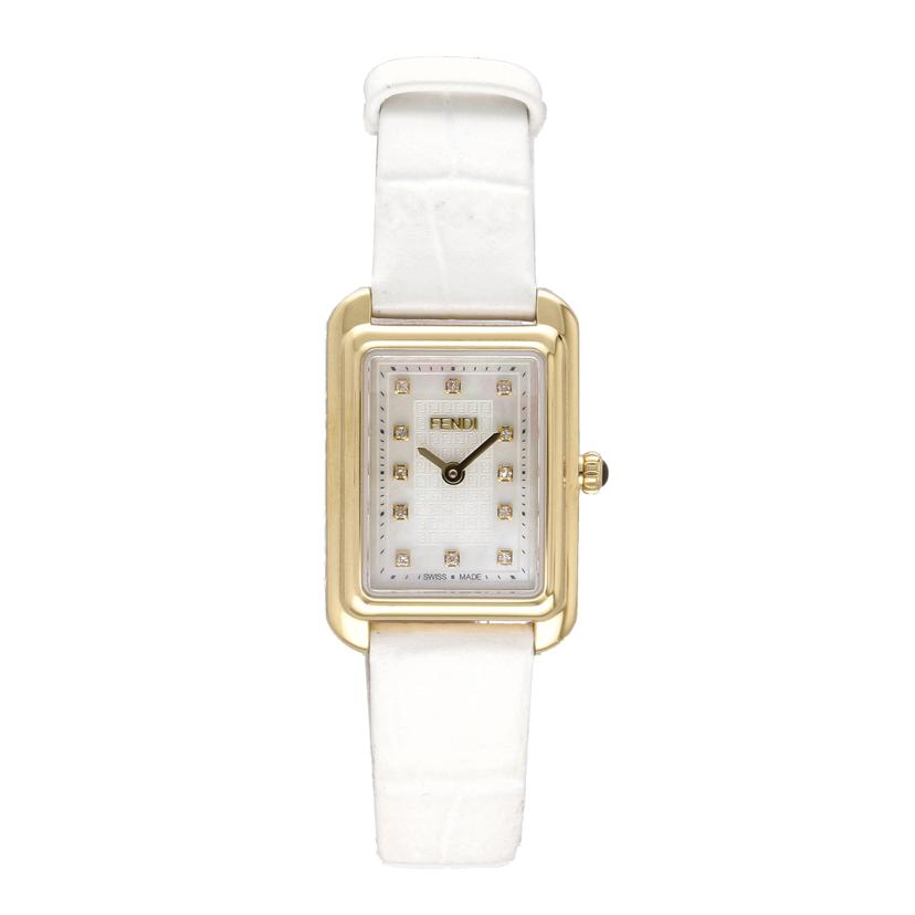 FENDI フェンディ/クラシコレクタンギュラー・ホワイトパール／クオーツ/F702424541D1//003***********/Aランク/09