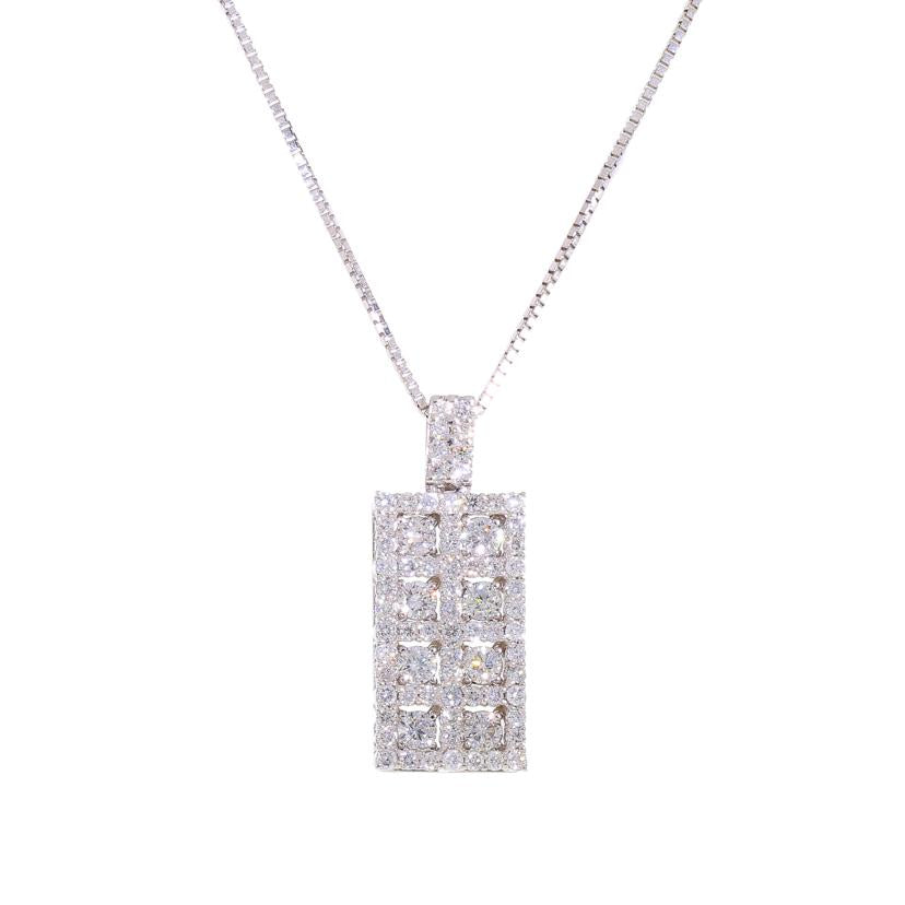 K18WGダイヤネックレス1．00ct//Aランク/69