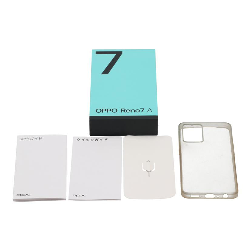 OPPO SIMフリー オッポ /スマートフォン/OPPO Reno7 A 128GB/CPH2353//4d8e2b10/Aランク/09