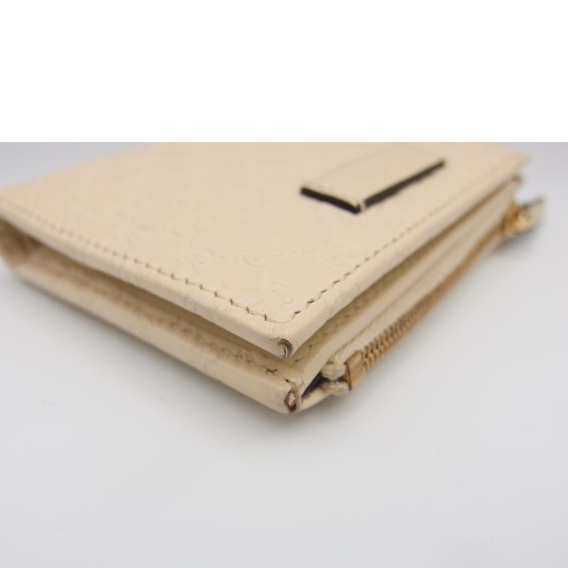 GUCCI グッチ/マイクログッチ　シマ／二つ折り財布／アイボリー/510318//525***/ABランク/04