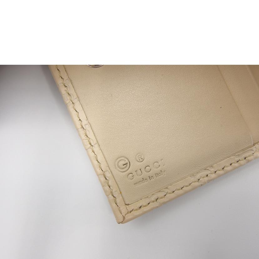 GUCCI グッチ/マイクログッチ　シマ／二つ折り財布／アイボリー/510318//525***/ABランク/04