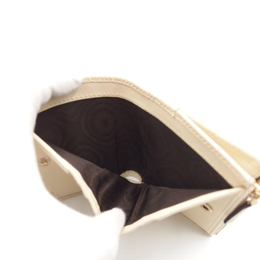 GUCCI グッチ/マイクログッチ　シマ／二つ折り財布／アイボリー/510318//525***/ABランク/04