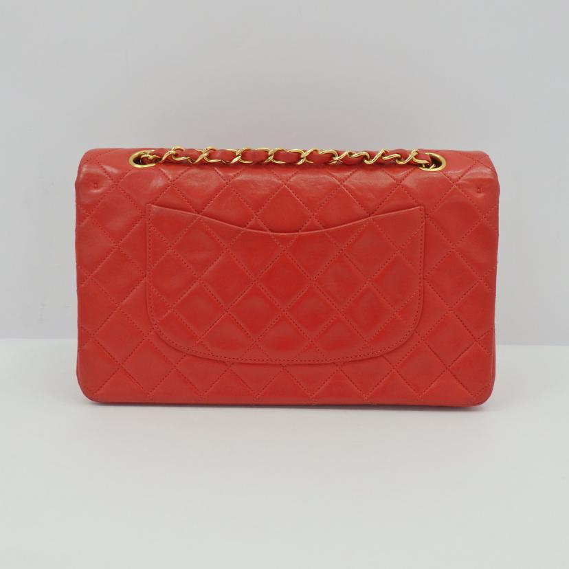 CHANEL シャネル/マトラッセWフラップチェーンショルダー／ラムスキン／レッド/A01112//376****/ABランク/77