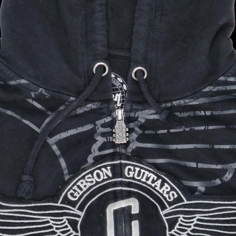 GIBSON ギブソン/GIBSON刺繍／ジップパーカー／ギターモチーフファスナートップ／レア//ABランク/82