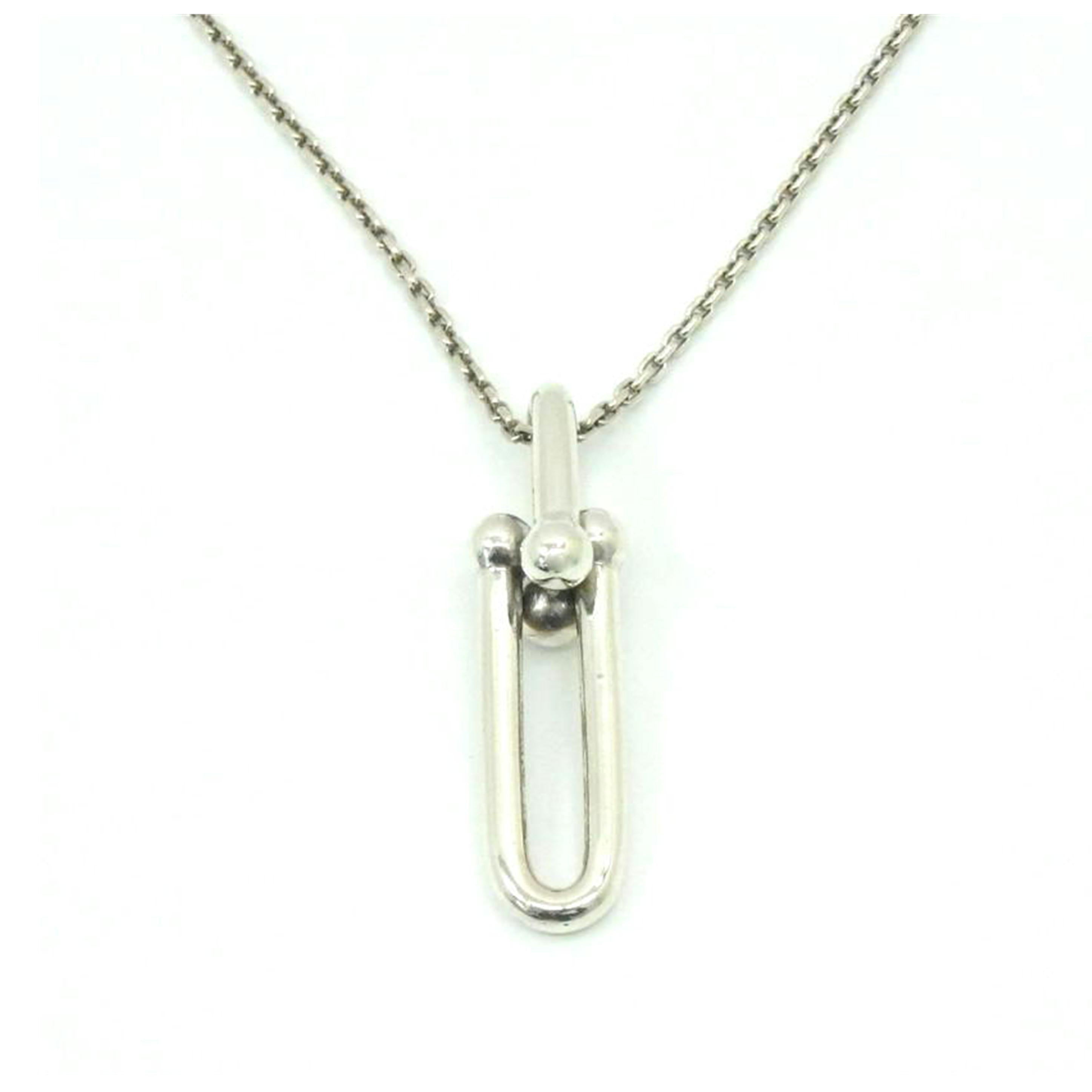 TIFFANY＆Co． ティファニー/Ag925ハードウエア細長リンクペンダント約46cm//ABランク/77