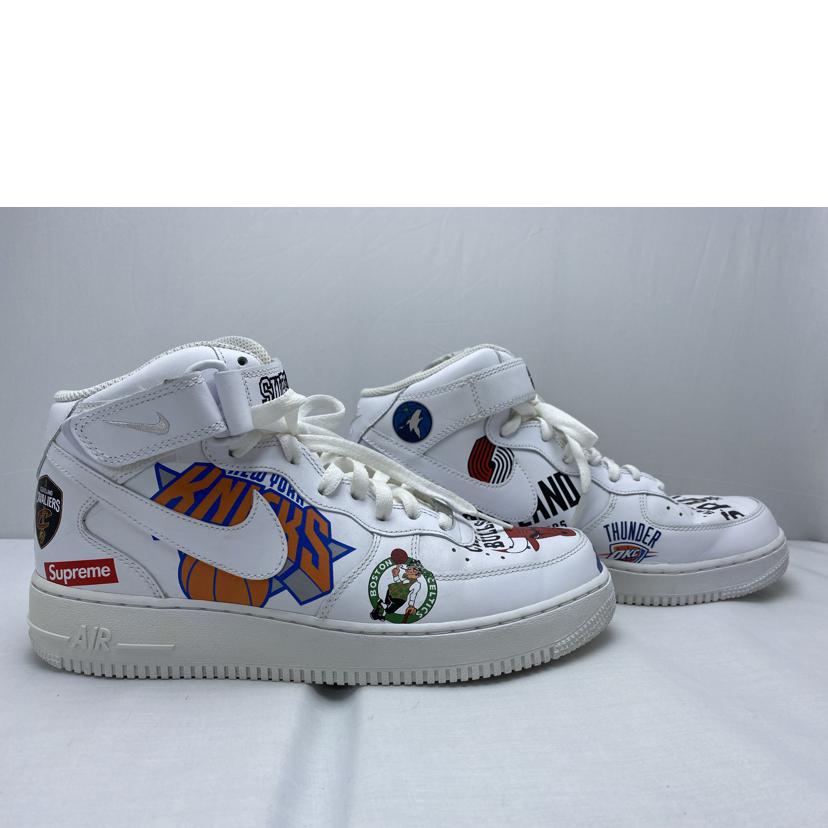 NIKE/Supreme×NBA×Nike Air Force 1 Mid ’07/AQ8017-100//Bランク/52