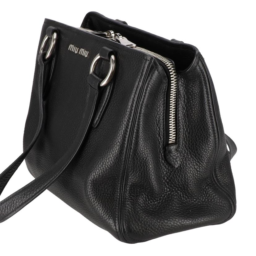 miu　miu ミュウミュウ/レザーハンドバッグ／ブラック//ABランク/18