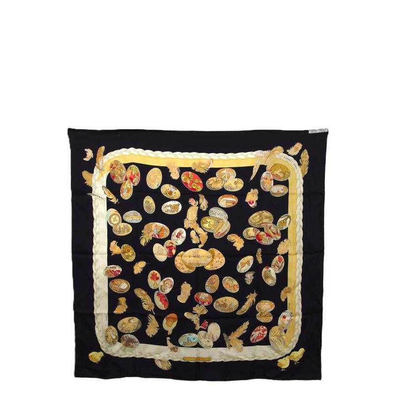 エルメス/カレ　90　Couvee　d　Hermes　エルメスの卵　シルク　スカーフ//HER***/ABランク/04