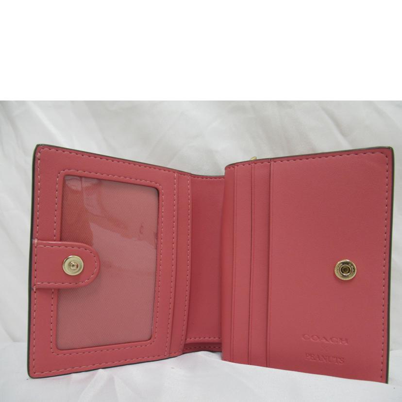COACH/二つ折り財布／スヌーピー　ルーシー/CBN89//C25**/Aランク/63