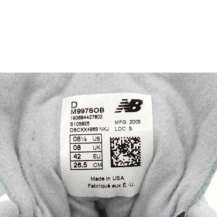 new　balance ニューバランス/997／レスイズモアミント/M997SOB//SAランク/75