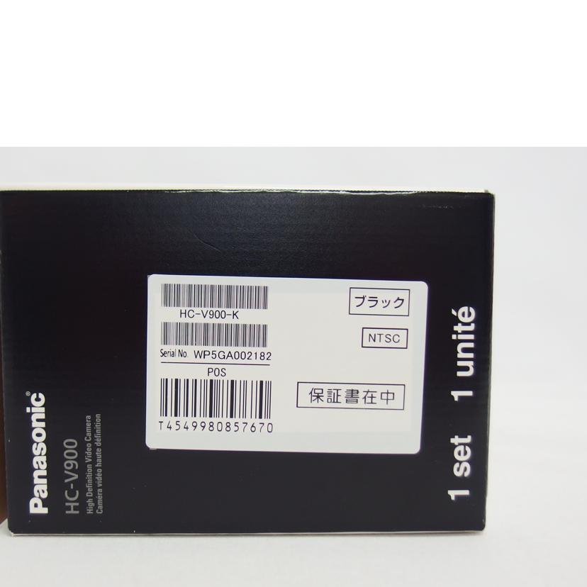 Panasonic パナソニック/デジタルハイビジョンカメラ/HC-V900-K//WP5GA002182/SAランク/04