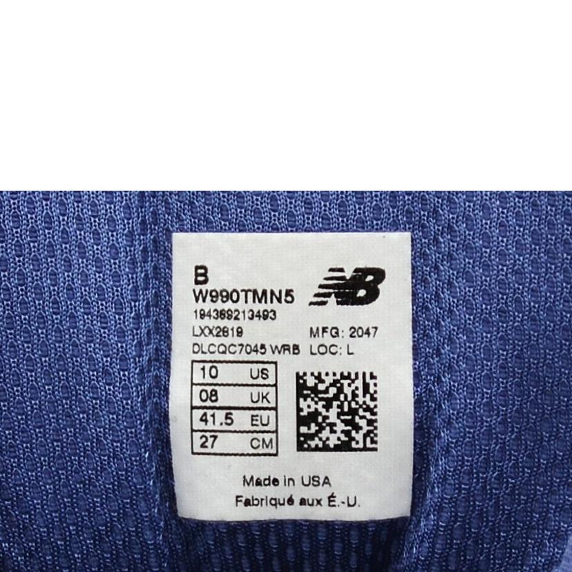 new　balance ニューバランス/990V5／トレイルミューザ／マグネティックブルー/W990TMN5//Aランク/75