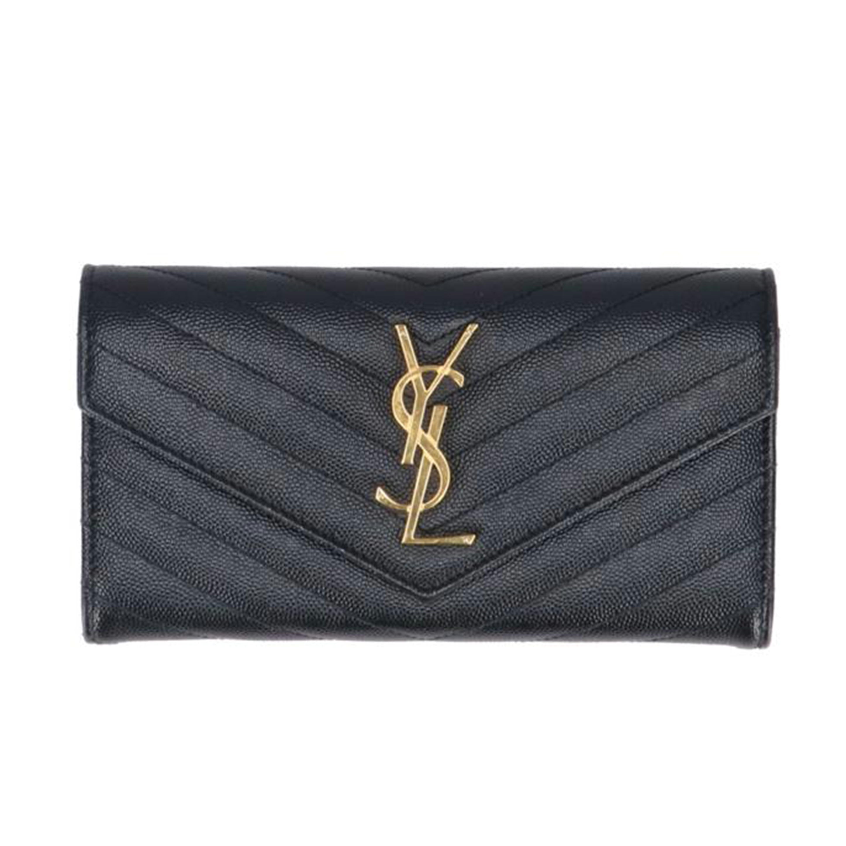 YSL イヴサンローラン/YSLモノグラムラージウォレット/372264//ABランク/75