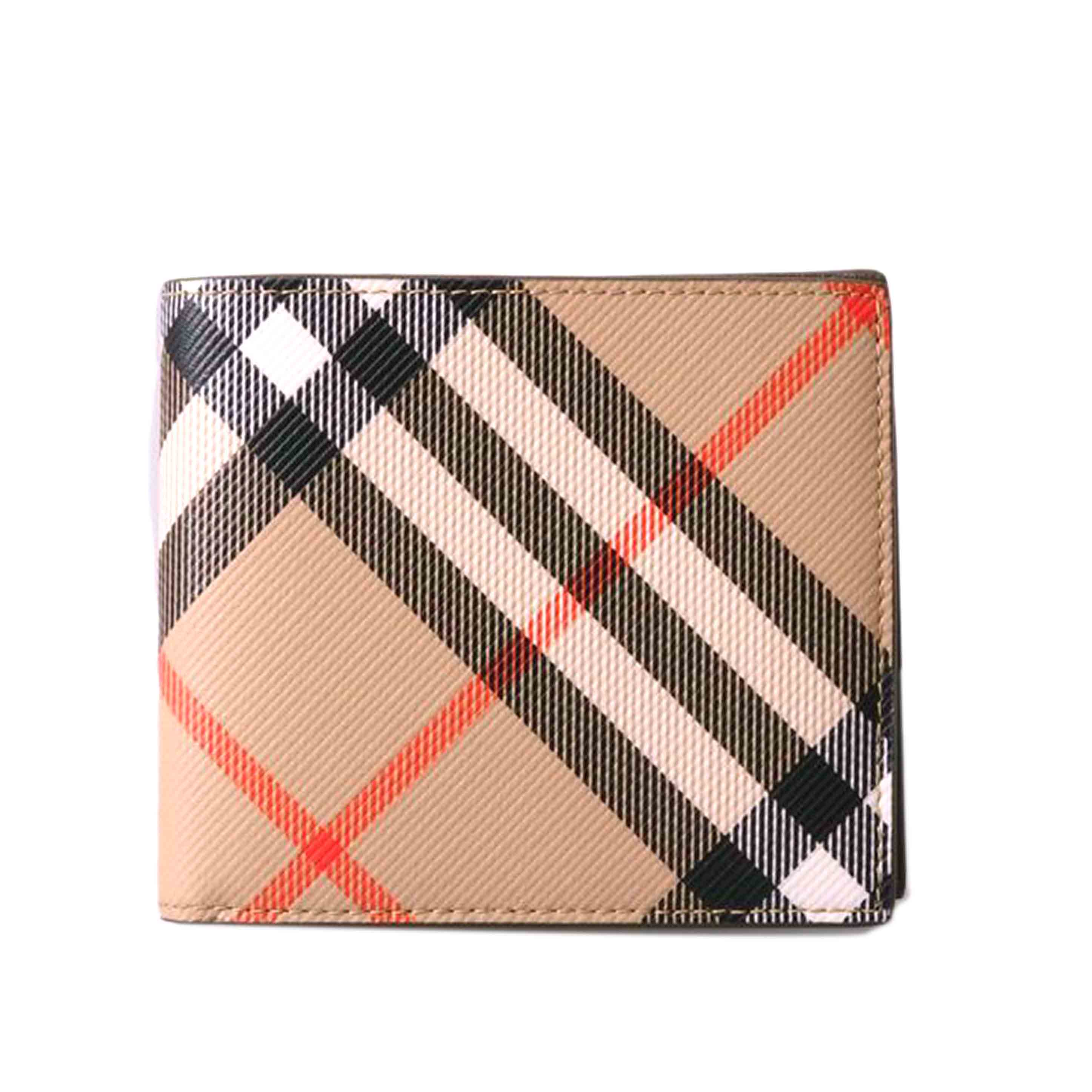 BURBERRY バーバリー/二つ折り財布／チェック／サンド/8095046//Aランク/76