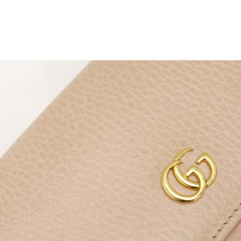 GUCCI グッチ/GGマーモント二つ折り長財布／ピンク/456116//496***/ABランク/69