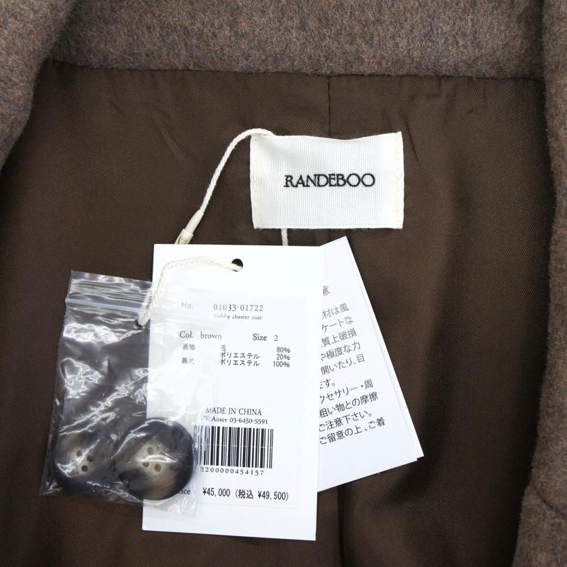 RANDEBOO ランデブー/RANDEBOO／チェスターコート／茶／2/01033-01722//Aランク/06