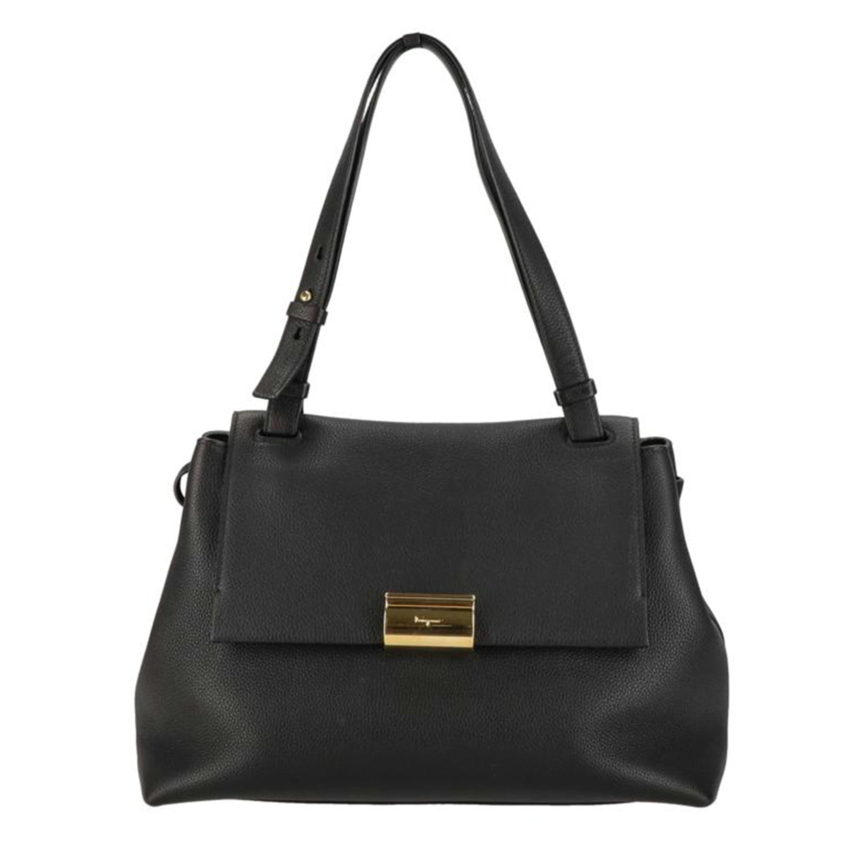 Ferragamo フェラガモ/フェラガモレザーワンショルダー／ブラック//21F***/Aランク/75