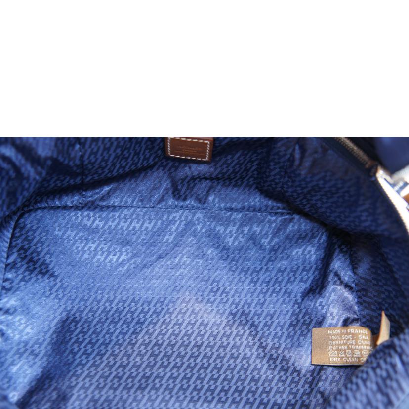 HERMES エルメス/ロゴウースドゥヴォワヤージュPM／ナイロンポーチネイビー//SAランク/92