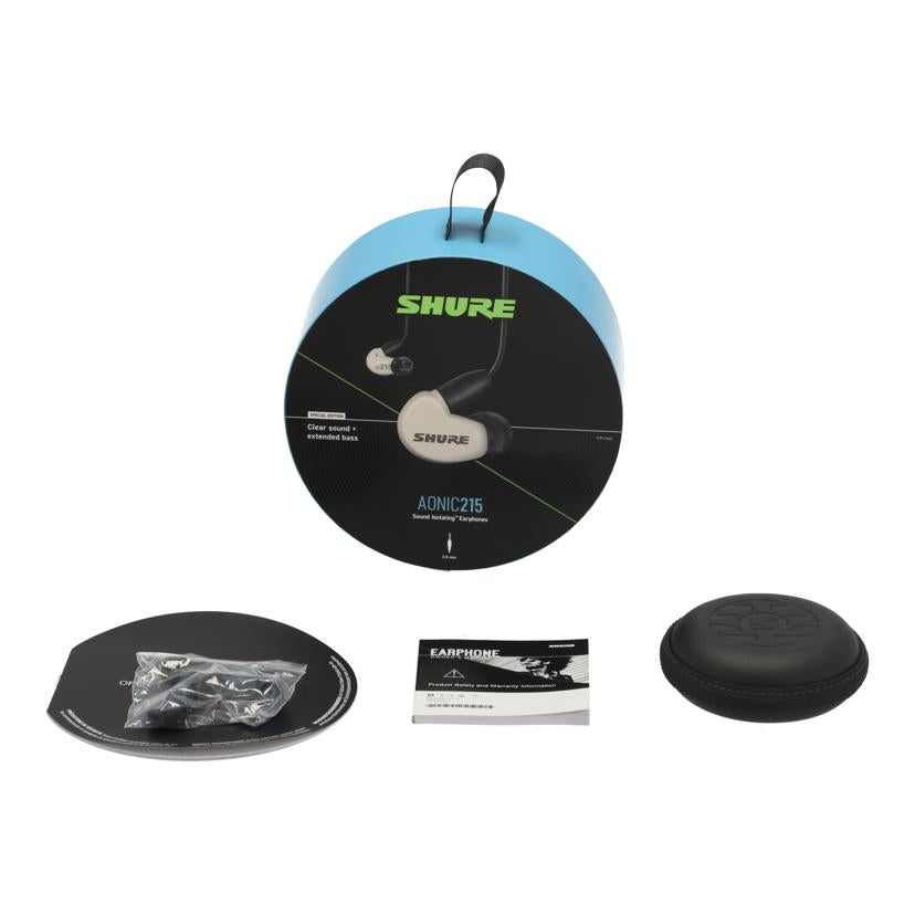 SHURE シュア　/有線イヤホン／AONIC215/SE215DYWH//3DD15829504/Bランク/85