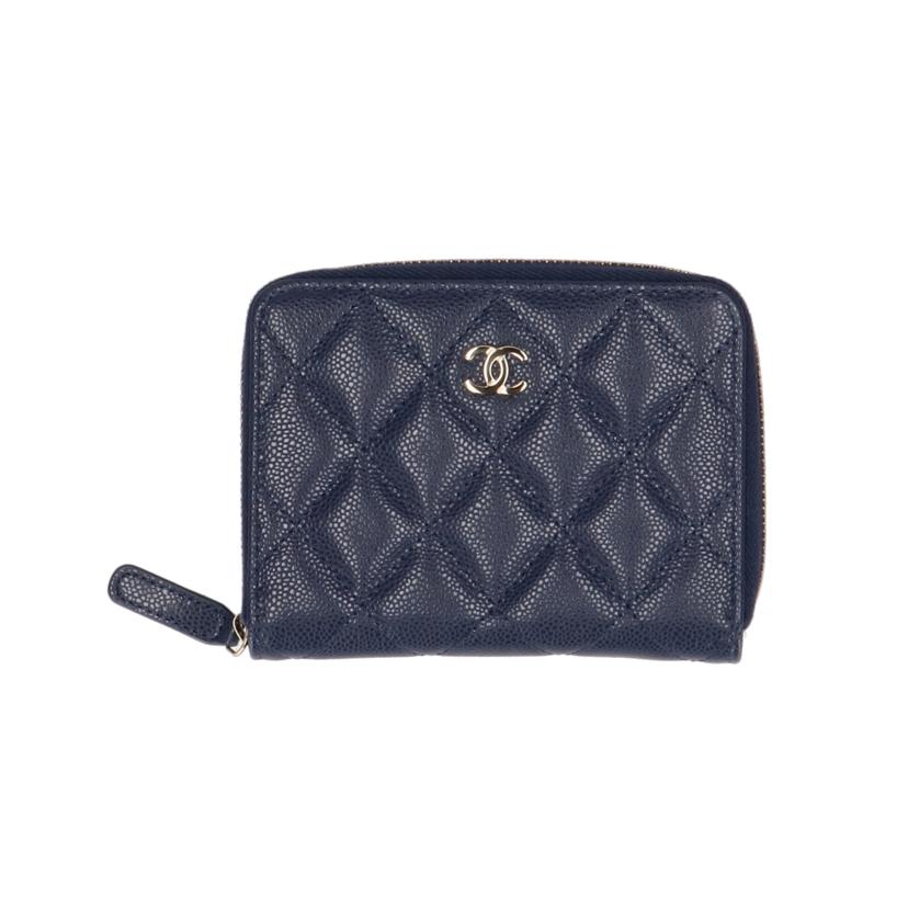 CHANEL シャネル/マトラッセキャビアスキンスモ－ルウオレット／ネイビ－/AP4652-;;-//G2T******/SAランク/93