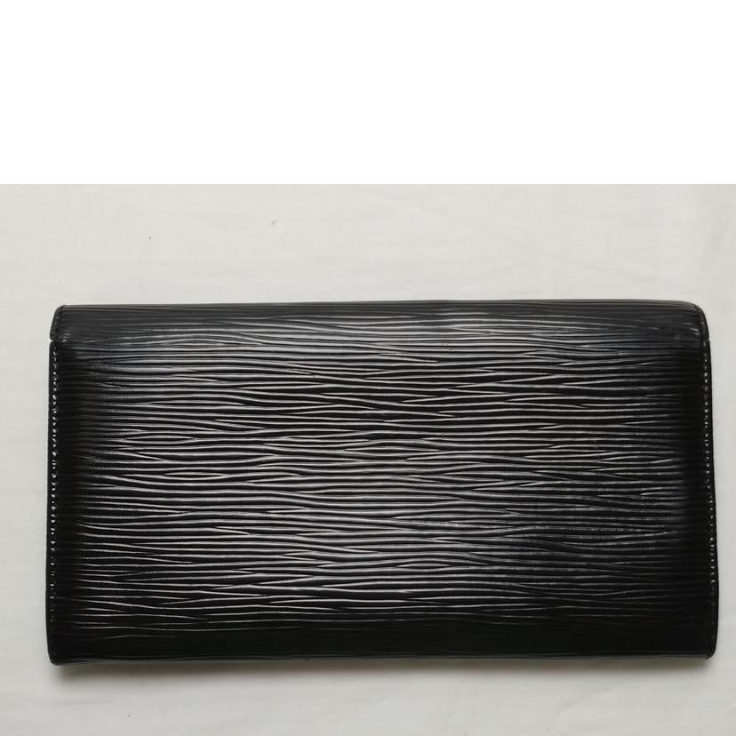 LV ルイヴィトン/ポルトフォイユサラ　エピ　ノワール/M63742//SR0***/Bランク/52
