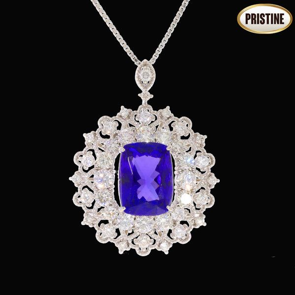K18WG　大ぶりダイヤモンドペンダントネックレス D1.00ct　50cm K18WG ホワイトゴールド ダイヤモンド ペンダント ネックレス
