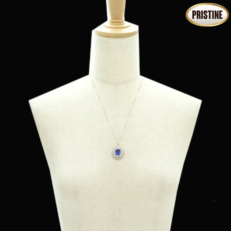/　PT950／850タンザナイトダイヤネックレス5．16／D　1．55ct　//Aランク/75