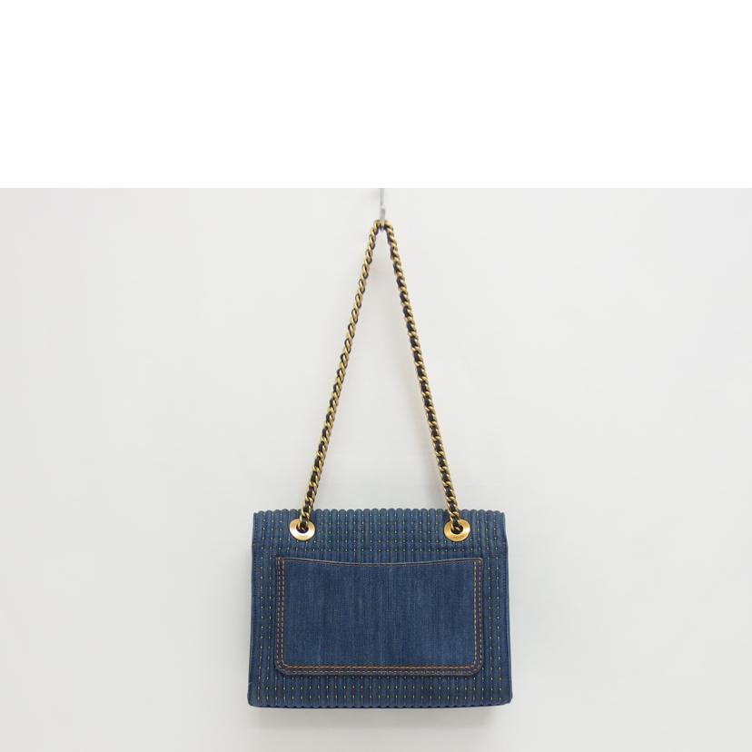 COACH コーチ/フラワーモチーフ／デニムショルダーバッグ/68222//L18**/Aランク/18