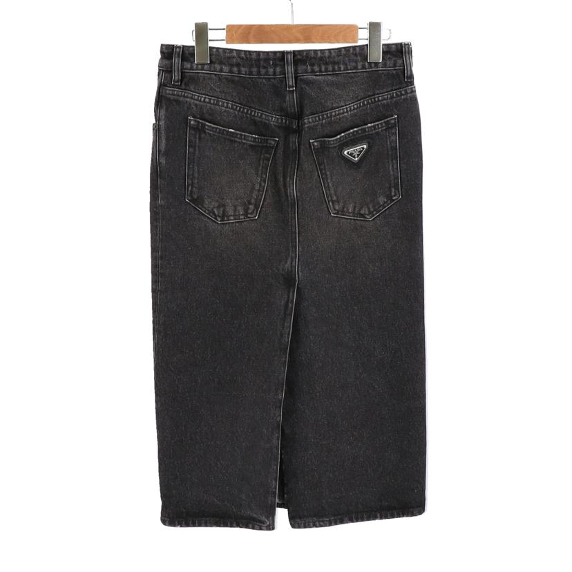 PRADA プラダ/ダメージ加工トライアングルロゴデニムスカート/GFD163 S222//ｻｲｽﾞ:38/Aランク/91