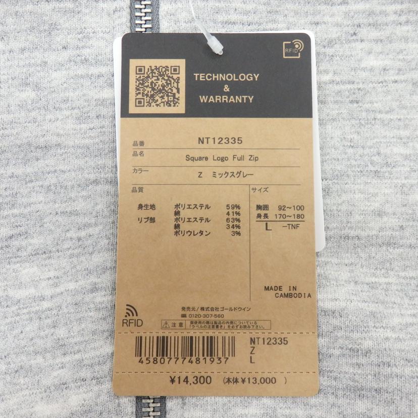 THE　NORTHFACE/スクエアロゴ　フルジップ/NT12335//Sランク/77