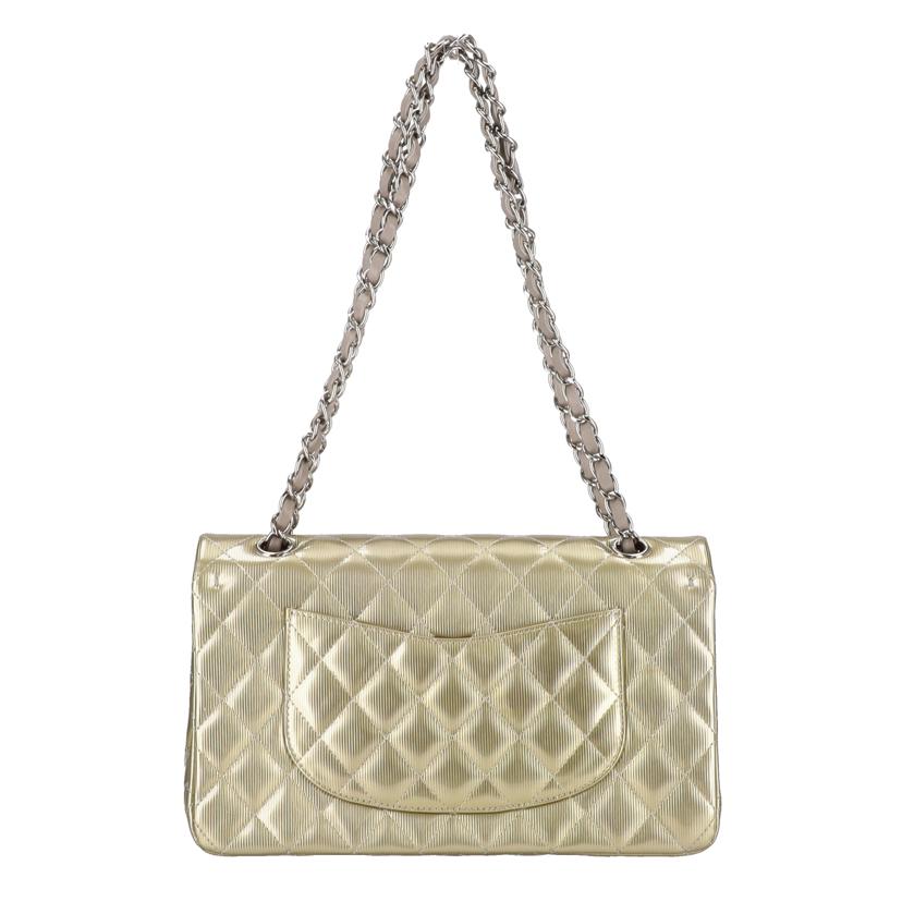 CHANEL　 シャネル/マトラッセパテントダブルフラップチェーンショルダー／ゴールド×グレー/1112//169*****/Aランク/75