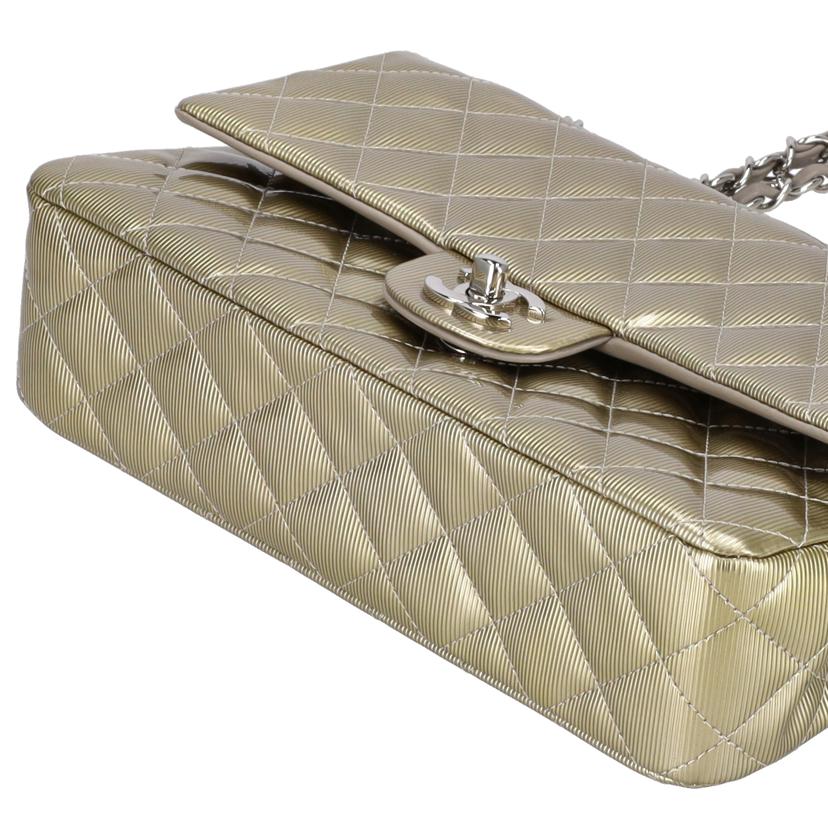 CHANEL　 シャネル/マトラッセパテントダブルフラップチェーンショルダー／ゴールド×グレー/1112//169*****/Aランク/75