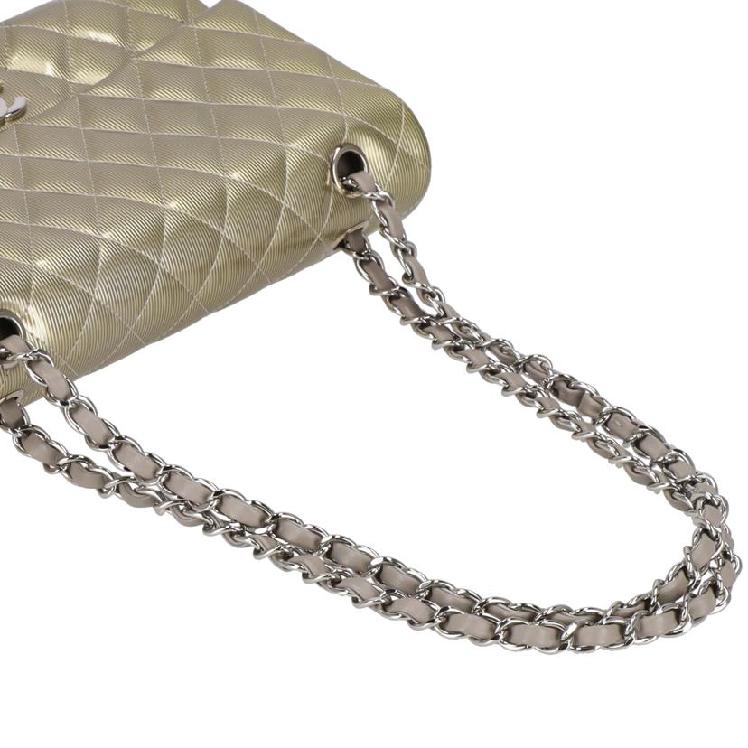 CHANEL　 シャネル/マトラッセパテントダブルフラップチェーンショルダー／ゴールド×グレー/1112//169*****/Aランク/75