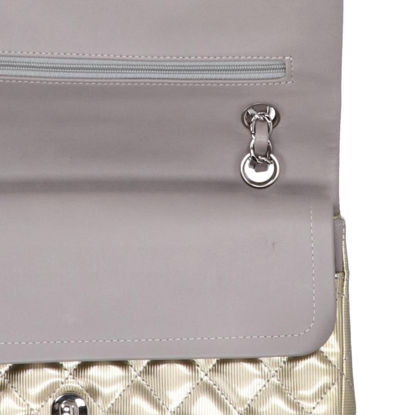 CHANEL　 シャネル/マトラッセパテントダブルフラップチェーンショルダー／ゴールド×グレー/1112//169*****/Aランク/75